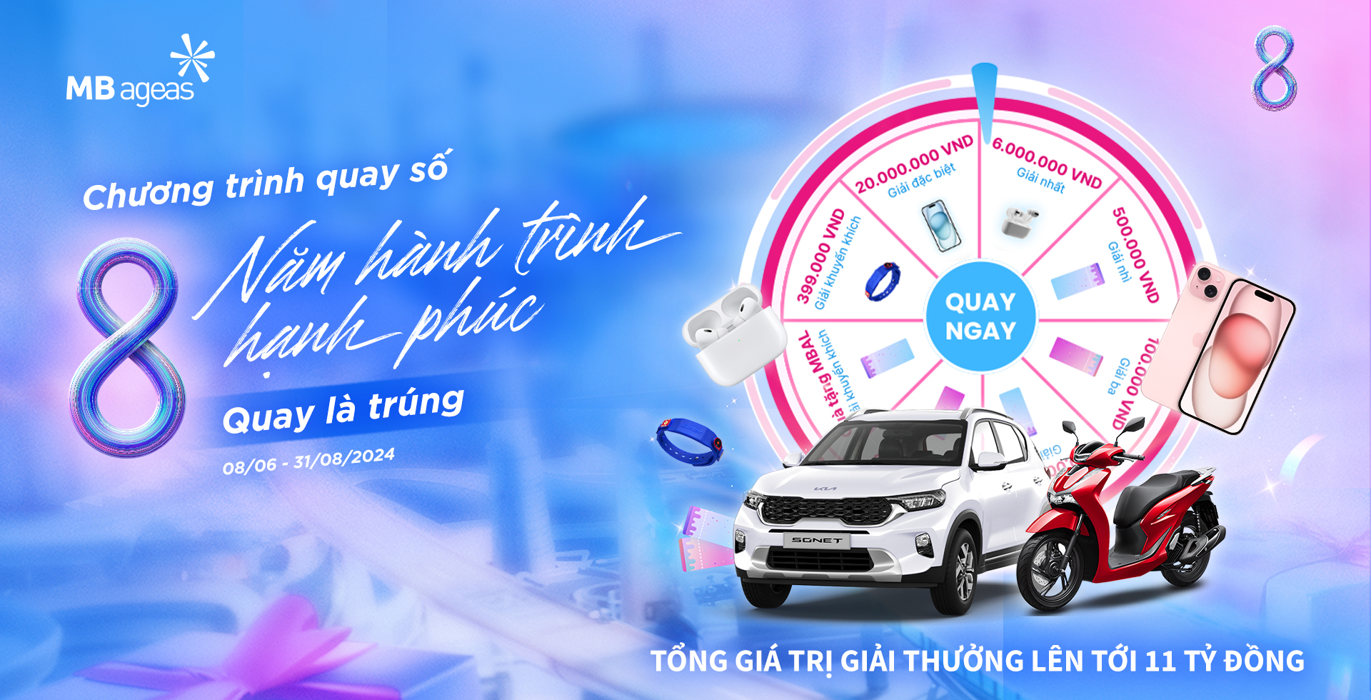 Chuỗi chương trình khuyến mại: 8 NĂM HÀNH TRÌNH HẠNH PHÚC