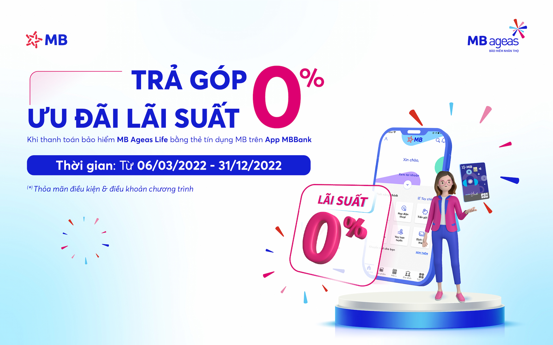 Chương trình khuyến mại: Trả góp lãi suất ưu đãi 0%