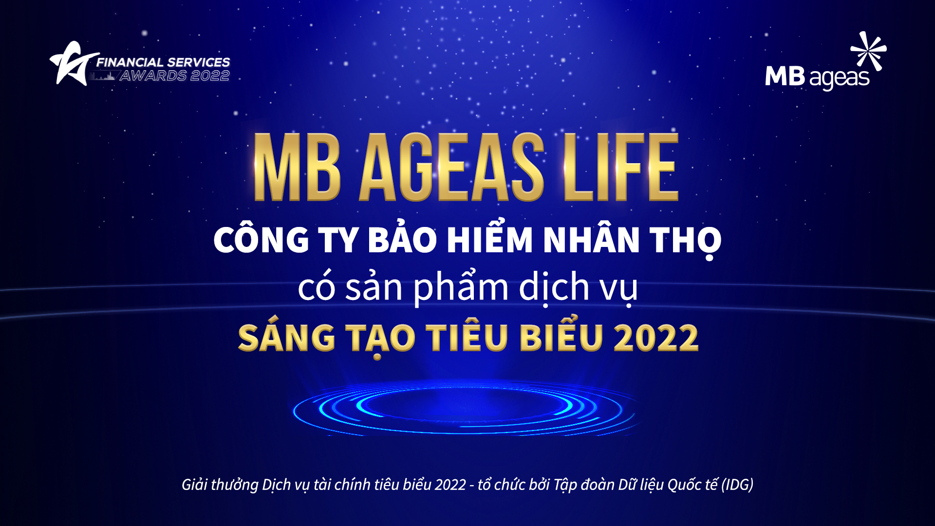 Đột phá với sản phẩm bảo hiểm số, MB Ageas Life nhận giải thưởng Dịch vụ Tài chính Việt Nam tiêu biểu 2022